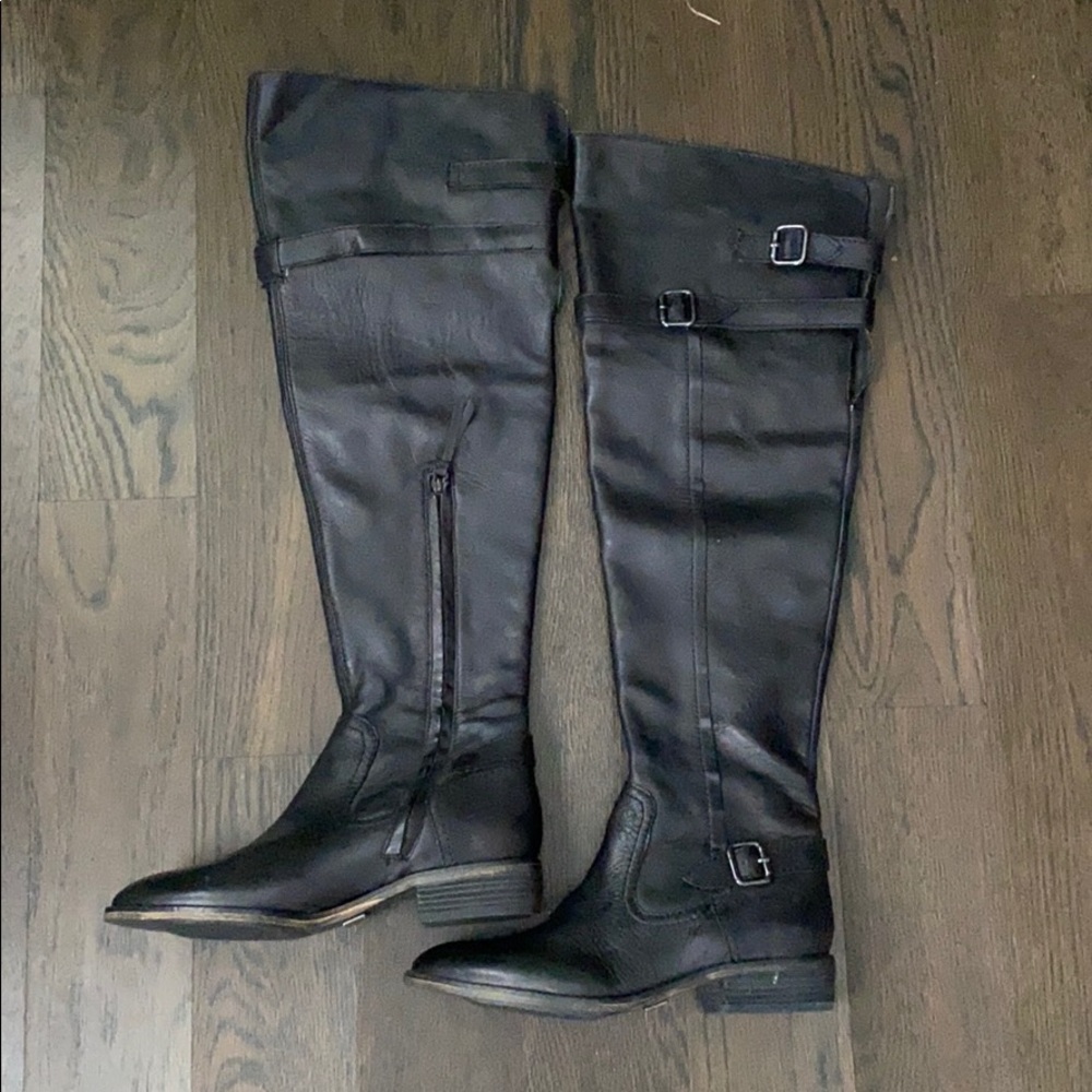 Loft Leather Over the Knee Boots